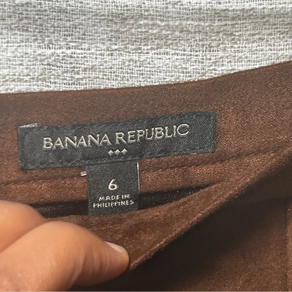Banana Republic Suede Rich Brown Preppy Academia Mini Skirt Size 6